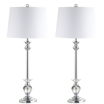 Elizabeth 33" Crystal/Metal LED Table Lamp - JONATHAN Y